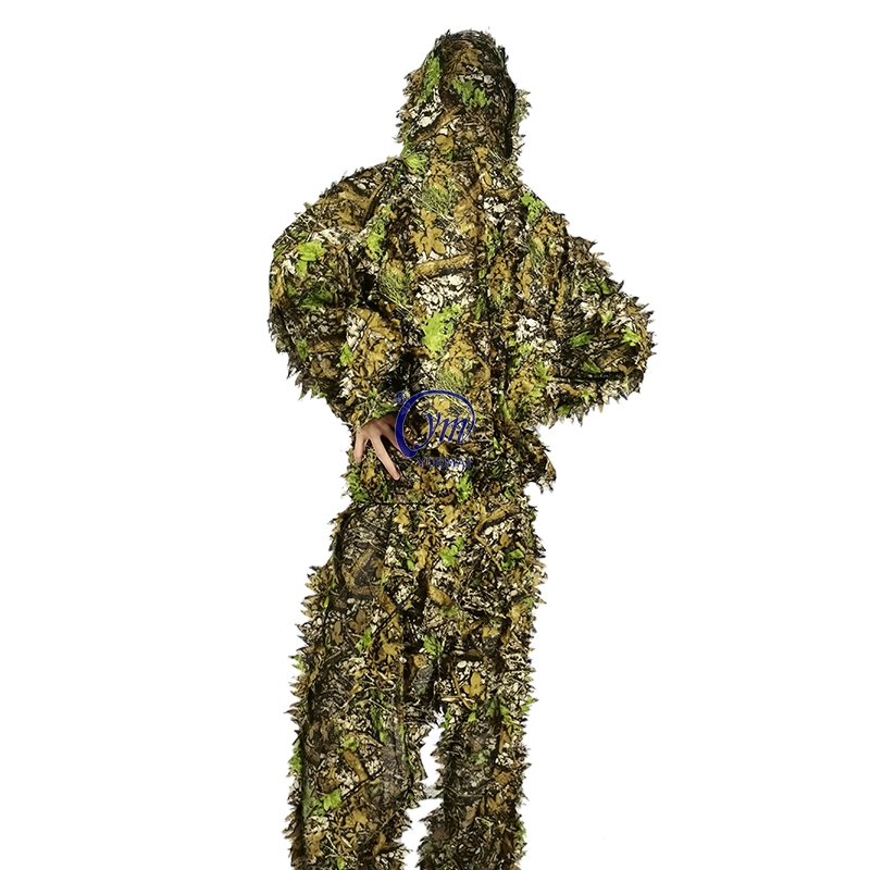 Hunting Poncho 3D Leaves Woodland Camouflage Ghillie Cloak