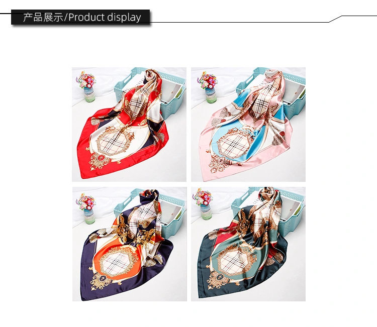 Summer Digital Printing Luxury Woman Big Polyester Scarves Custom Printed Personalized Chiffon Scarf for Women