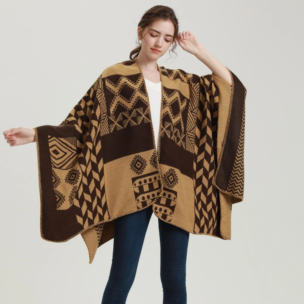 Poncho Cape Retro Style Vintage Winter Shawl Wraps for Women