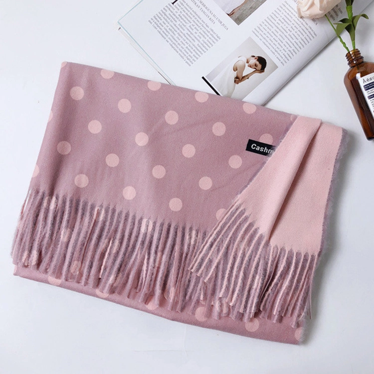 Wholesale Solid Color Lattice Scarf Cashmere Wool Shawl