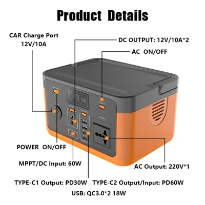 Lithium Battery Storage Solar System Portable Camping Solar Power Pack with USB Charging Port