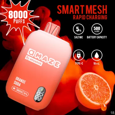 LED Screen Disposable Vape with Dual Mesh Coil