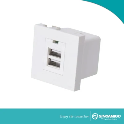 Dual Port USB Charger with Type C Port 2.1A