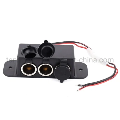 3 Way 12V Cigarette Electric Lighter Socket