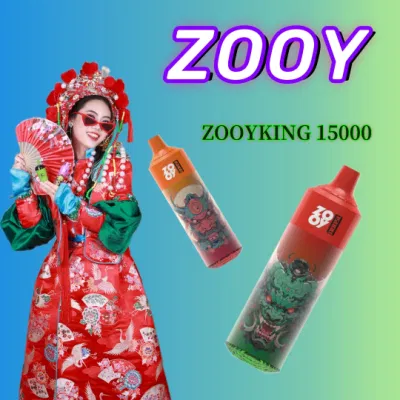  Zooy King 15000 Puff Disposable Vape 650mAh Rechargeable Battery Prefilled Carts Puff Tornado 9K Vapers Puffbar 2% 3% 5% Electronic Cigarette Vapes