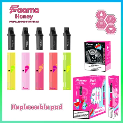 Feemo Disposable Honey Vapor 2ml Pod Cartridge Feemo Vape E-Cigarette Starter Kits with Tpd