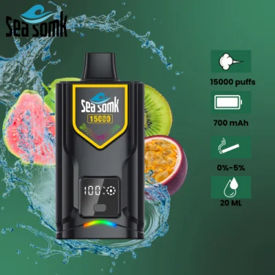 15000 Puffs 5% Nic Screen Display Adjustable Power Disposable Vape for Wholesale