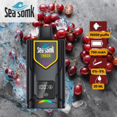 15000 Puffs 5% Nic Screen Display Adjustable Power Disposable Vape for Wholesale