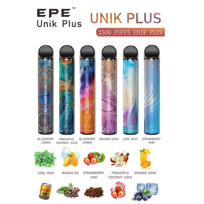 EPE Unik Plus 2500 Puffs Vs Kanggvape Onee Stick Wholesale I Vape Disposable Vape Pen Factory OEM Customize E Cigarette
