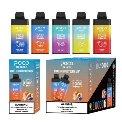EU USA Warehouse Original 10000 Puffs Disposable Vape Poco Bl10000 Electronic Cigarette Vape Pen Rechargeable Airflow Adjustable 20ml 10 Flaovrs