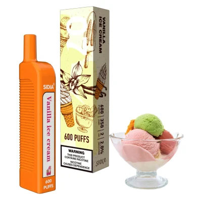Wholesale Sidiamini 600 Puffs 2 Ml Disposable Pen Vape of Vanilla Ice Cream