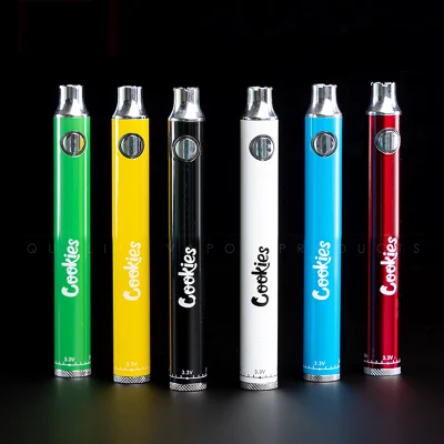 Cookies Battery Vape Pen USB Charger Blister Kits 350 900mAh Bottom Spinner 3.3-4.8V Preheat VV Cartridge Batteries for EGO 510 Thread Tanks Atomizer