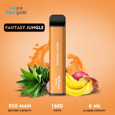 Hot Sale Square Disposable Vape with 1600 Puff 6.0ml Nic Salt E-Liquid