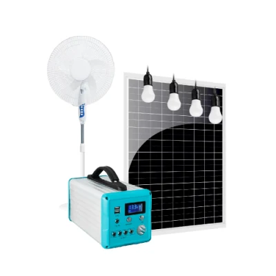 Solar Home System with Fan and LED Light USB Charging for Home Outdoor Camping