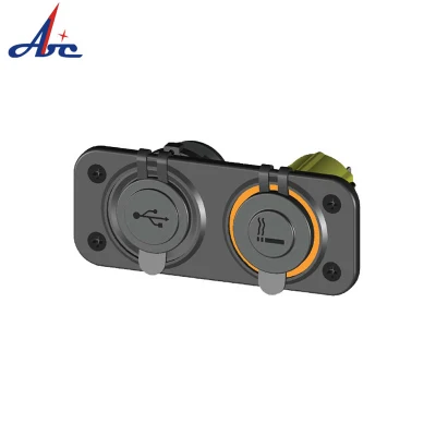  Mounting Cigarette Lighter Socket &amp; Auto Car Panel Mount USB Charger Socket