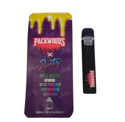 1000mg Packwoods X Runtz Disposable Vape Pen Black Vaporizer 280mAh Device Multiple Strains Vapes Pod Bar with Package