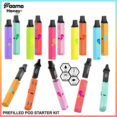 Feemo Disposable Honey Vapor 2ml Pod Cartridge Feemo Vape E-Cigarette Starter Kits with Tpd