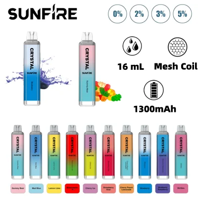 Sunfire Original Crystal Tonado 7000 Disposable Vape Pod Equipment Wholesale 7000 8000 Puffs 9000 7K 8K 10000 12000 Puffs Cigarrillos Desechable 12K Puff Vapers