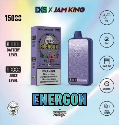 Jam King Cks 15000 Vape Disposable Puff 12K 15K 20K 24ml Mesh Coil Rechargeable Type C Charging Screen Display Vs Randm Tornado EU Warehouse Vapes