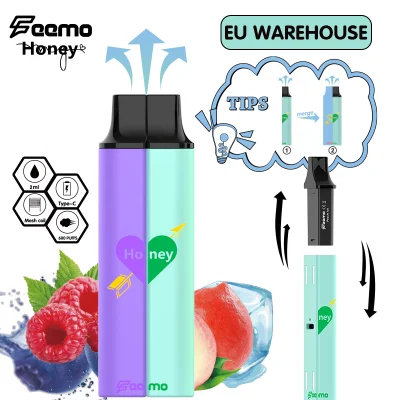 Feemo Disposable Honey Vapor 2ml Pod Cartridge Feemo Vape E-Cigarette Starter Kits with Tpd