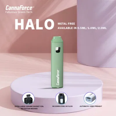 Cannaforce Postless 0.5/1.0/2.0ml Cartridges Hhc Oil Vape Rechargeable Disposables for Live Resin Live Rosin