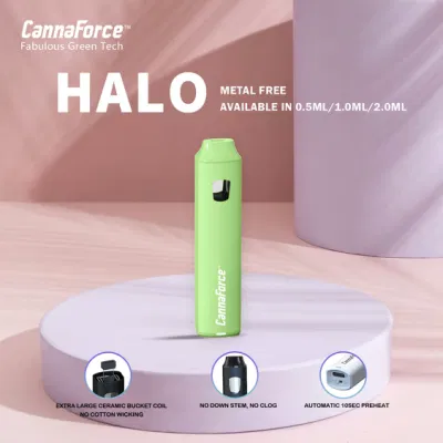 Cannaforce Postless 0.5/1.0/2.0ml Cartridges Hhc Oil Vape Rechargeable Disposables for Live Resin Live Rosin