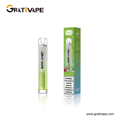 Disposable Vaporizer 10 Flavors Grativape Gem 600 Puffs 2% Nicotine Disposible Vape Pen Exclusive Official Suppiler Crystal Disposable Vape