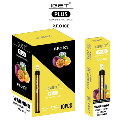 Iget Plus Disposable Vapor 1200puffs Vape Disposable Pod Kits Sweet Menthol