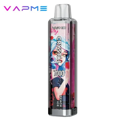 Vapme Crystal 7000 Puffs E-Cig Disposable Vape Pen 650mAh Rechargeable Battery 14ml Pre-Filled 18 Flavors Wholesale