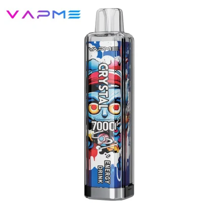 Vapme Crystal 7000 Puffs E-Cig Disposable Vape Pen 650mAh Rechargeable Battery 14ml Pre-Filled 18 Flavors Wholesale