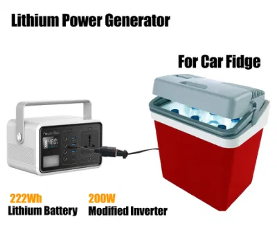 AC/DC/USB 200W 60000mAh Portable Lithium Battery Solar Energy System for Emergency Charging