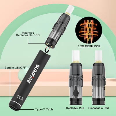 New Designed Refillable Hookah Pods System Vape Devices Vape Pen