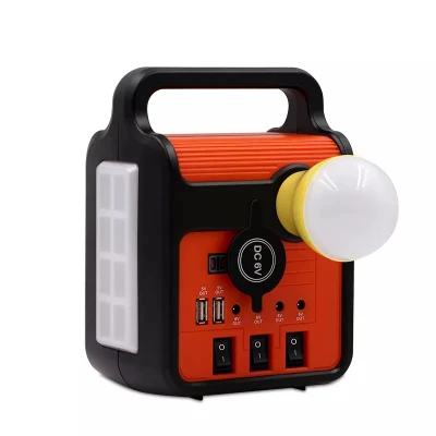 Multi Function Solar Emergency Power Lamp Outdoor Backup Solar Panel/AC Charging Lighting System with USB Speaker Solar System