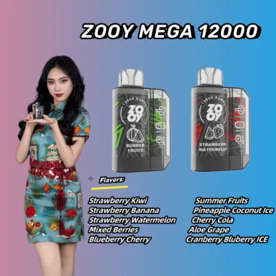 Factory Wholesale 2024 Hot-Selling Popular E Cigarette Zooy Mega 12000 Puffs Great Taste Vape 12K Disposable Pod Vape Wholesale Hookah Price Vapers Desechables