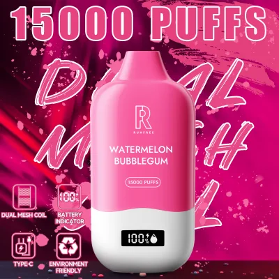 Wholesale Rechargeable Disposable Vape 15000 Puff Dual Mesh Coil 25ml Pod Strawberry Kiwi Flavour Wape Vaper