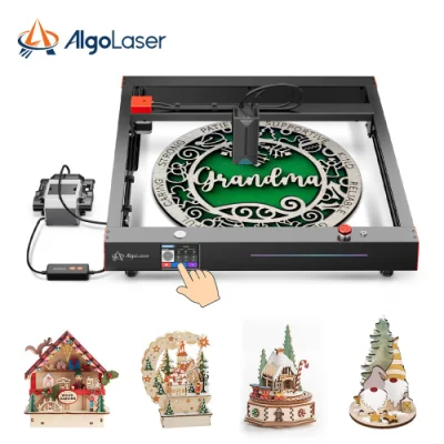 Algolaser Delta 22W Output for DIY Laser Cutter Engraving Machine, CNC Laser Engraver for Wood and Metal, Acrylic, Black