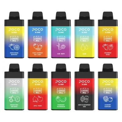 EU USA Warehouse Original 10000 Puffs Disposable Vape Poco Bl10000 Electronic Cigarette Vape Pen Rechargeable Airflow Adjustable 20ml 10 Flaovrs
