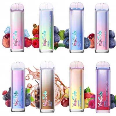 Custom Logo Vape Pen New Crystal Bar Disposable Vape E Cig 2ml 2 Nic Salt Smoke Cigarette Starter Kit 600 Puffs