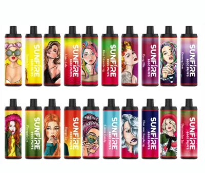 18ml Oil Capacity 8K Puffs Sunfire 9000 8000 Puffs Dtl Disposable Vape 18ml Prefilled 600mAh USB Recharge Vapor Bottom Adjustable Airflow 0mg 20mg 30mg