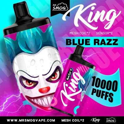 Top Quality Mr Smog King 10000 Puffs Horizontech Wotofo Square Disposable Vape E Hookah Charger