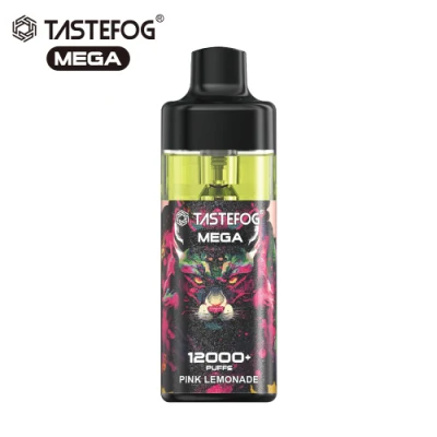 Newest Tastefog Mega 12K+Puff Clean Tank E-Cig RGB Flashlight Wholesale Disposable Vape Pen