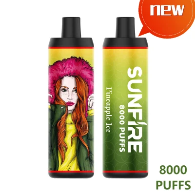 Authentic Sunfire 8000 10K Puff Vapes Disposable Vape Big Vapor E-Cigarettes Electronic Cigarettes 600mAh 18ml Prefilled Pods Device 12000 Puffs Dtl Vapes