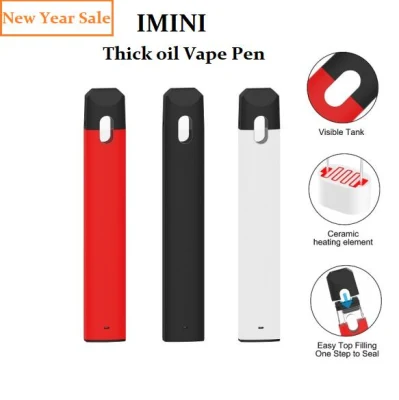 USA Local Wharehouse Imini 1ml Empty Ceramic Disposable Vape Pen Customized Disposable E-Cig 1ml Pod 270mAh Battery Rechargeable Starter Kits Empty Vape