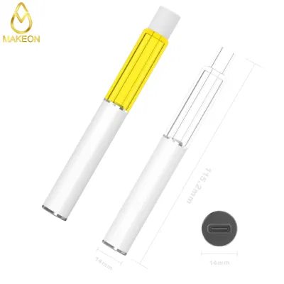Makeon Gd9 Full Glass 0.9/1.0/2.0ml All-in-One Disposable E-Cigarette Vape Distilate Live Resin Thick Oil Tank Pod Cart 2 Gram Premium Vaporizer Vape OEM Design