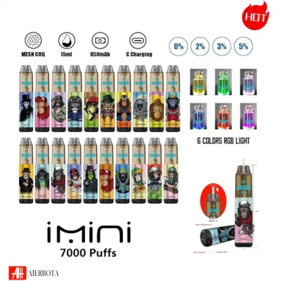 Imini 7000puffs Disposable E Cigarettes Pod Device Kit Belgium Rechargeable Battery 15ml Carts Prefilled Pods Vape Big Puff 7K 9K 10K 12K Vapes 7000 9000