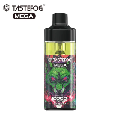 Newest Tastefog Mega 12K+Puff Clean Tank E-Cig RGB Flashlight Wholesale Disposable Vape Pen