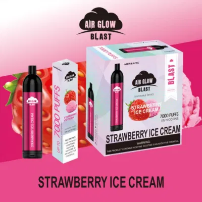 7000 Puffs Electronic Cigarette + Strawberry Ice Cream Disposable Vape