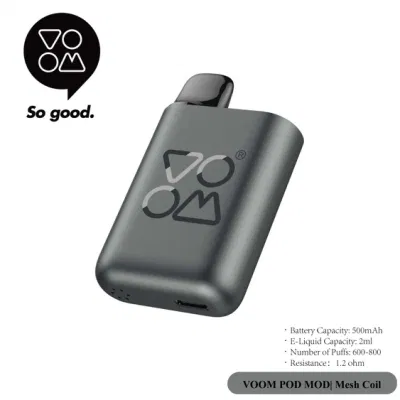 Voom Pod Mod Factory Itsuwa Tpd Disposable Closed System Type-C Charge Fruit Flavours Mesh Coil Replacement Vape