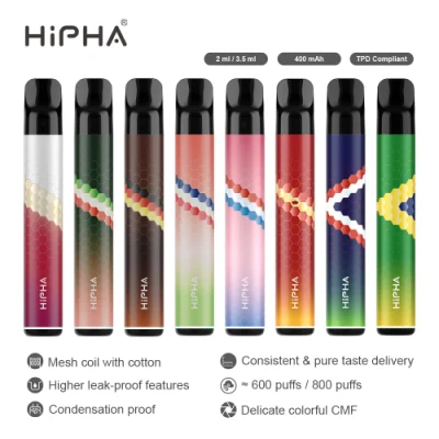 Happy Vaping Cost Effective Hipha Pod Replaceable Disposable Vaporizer Infy Pod Sunfire V500 Pod System Mesh Coil Quizz Pairyosi Vape