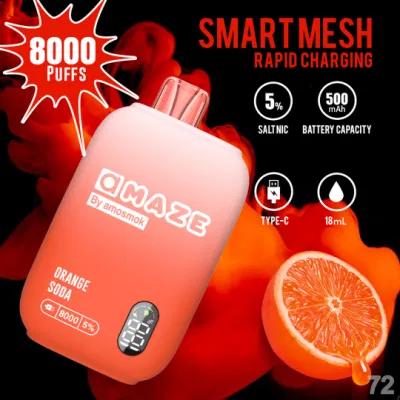 Fruit Flavor Disposable Vape with Rechargeable LED Screen